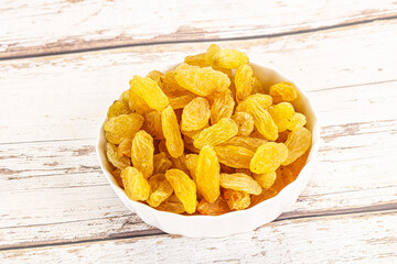 Yellow raisin - dry grape berries