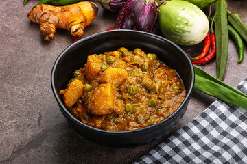Indian traditional cuisine Aloo mutter