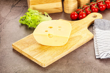 Gourmet Maasdam cheese with hole