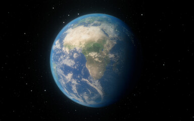 Planeta Terra visto do espaço © RômuloRighiFilho