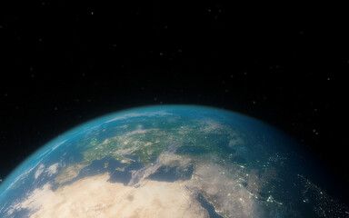 Planeta Terra visto do espaço © RômuloRighiFilho