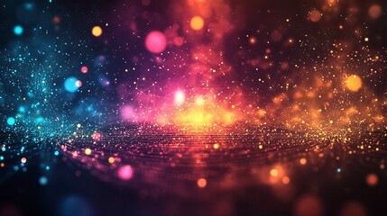 Fototapeta premium Interconnected Dots and Lines in Vibrant Digital Composition