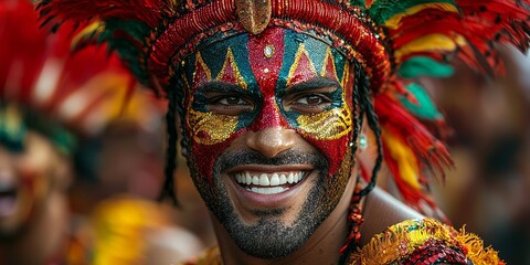 Fototapeta premium Colorful Carnival Festivities with Music, Dance, and Joyful Crowds 