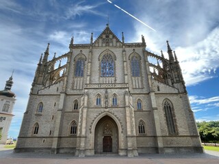 Amazing cathedral of saint Barbora in Kutna Hora, Czech Republic Unesco town Kutna Hora.