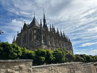 Amazing cathedral of saint Barbora in Kutna Hora, Czech Republic Unesco town Kutna Hora.
