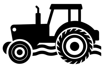 tractor silhouette isolated on white