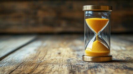 Classic hourglass with timeless design creating a serene and artistic impression ideal for inspirational content in a vintage illustration style