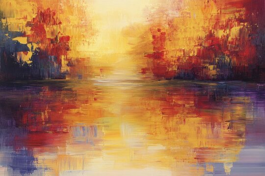 Sunset Reflection: A Canvas of Warmth and Tranquility