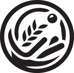Food crop anagram symbol logo icon design as a depiction of a mascot silhouette of a company logo operating in the food sector