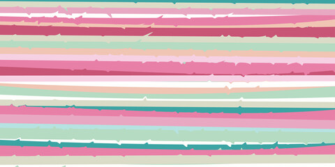 Abstract style striped spring blue, white, pink, green background. Hand drawn multicolored vector illustration for holidays, cards, business, banners, wallpaper, textile, wrapping	