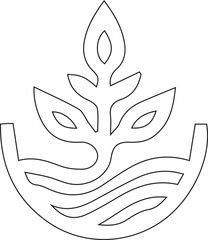 Food plant anagram symbol logo icon design as a depiction of a mascot for a company operating in the food sector