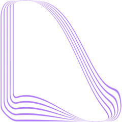 Abstract Purple Curved Line Art Frame for Modern Graphic Design