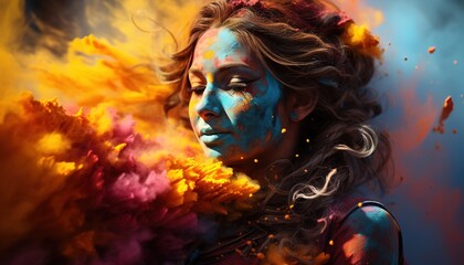 portrait of a person with a mask