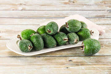 Sweet ripe juicyfruit feijoa