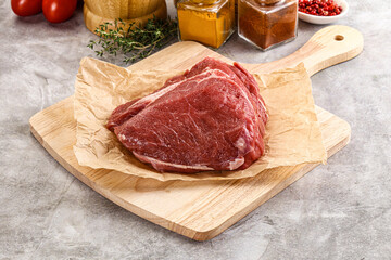 Raw beef piece for cooking