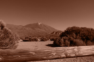 Scenic Mountain Landscape, Teide volcano, Tenerife, Spain