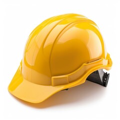 Fototapeta premium Studio shot of a yellow hard hat ensuring safety and protection in hazardous work environments