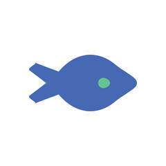 Fish icon. Simple style fish restaurant big sale poster background symbol. Fish shop brand logo design element. Fish t-shirt printing. Vector for sticker.