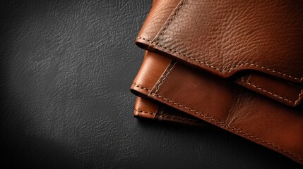 Luxury leather wallet, AI generated image