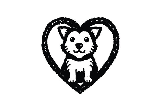 uman hands are hugging Dogs and Cat. Animal care, adoption concept. Help the homeless animals find a home. Set of three Hand drawn Vector illustrations