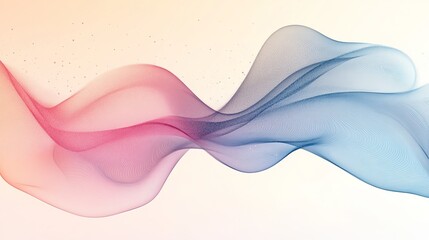 Fototapeta premium Minimalistic Abstract Design with Flowing Lines in Soft Colors