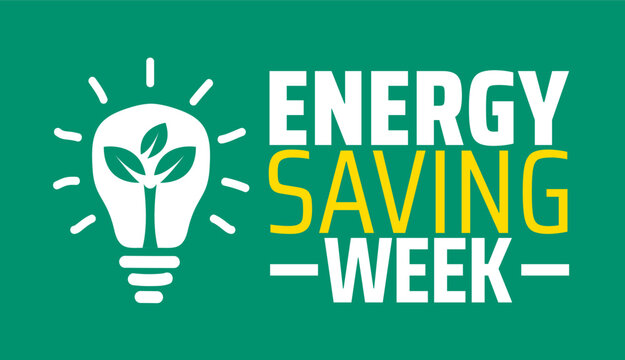 Energy Saving Week background banner or poster design template. observed every year in January. Holiday concept. Use to any Template, card, poster, placard, template.