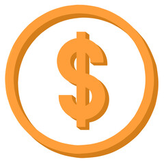 dollar sign icon, us sign, us icon, dollar symbol, dollar sign, dollar, 3d sign, orange dollar symbol on white, symbol on white, money symbol, png, dollar sign png, dollar sign sticker, logo, png