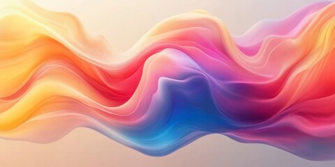 Abstract Bright Background with Soft Color Flow, Generative AI
