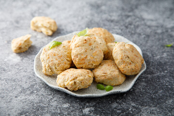 Homemade savory cookies with cheese
