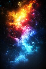 Fototapeta premium Chaotic Color Mixing Abstract Design with Glowing Colors, Generative AI