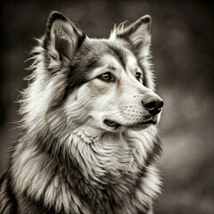 Fototapeta premium alaskan malamute dog