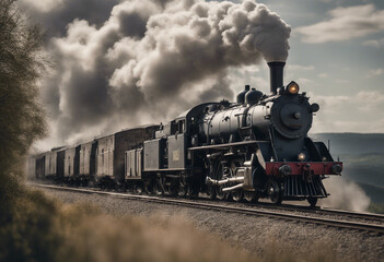Obraz premium In the annals of industrial history the steam locomotive stands as a symbol of power and progress ch