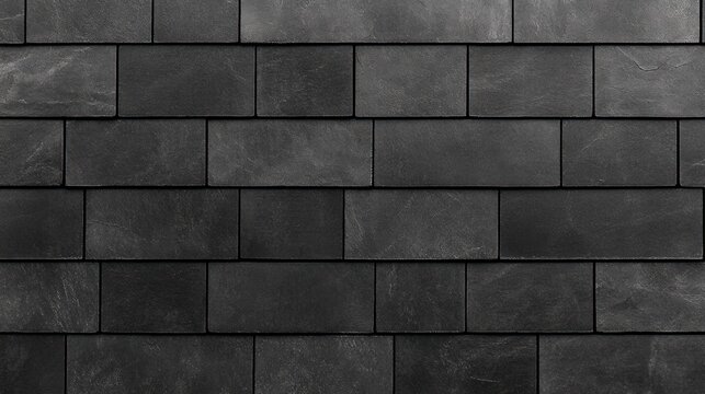 Fototapeta Dark gray slate roof tiles texture background.