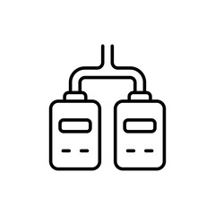 Water heater outline icons, minimalist vector illustration ,simple transparent graphic element .Isolated on white background