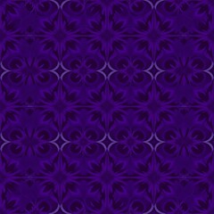 Deep Purple Floral Pattern:  A rich, luxurious seamless pattern featuring deep purple floral motifs. Perfect for backgrounds, textiles, and design projects. 