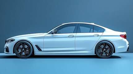 Obraz premium A sleek, modern sedan showcased in a minimalist environment.