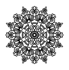 Floral  Mandala Clipart.
 mandala design , 
relaxing and easy mandala art for tattoo design 
Easy Mandala Black and White Circle Outline 
 Mandala Coloring Pages for Adults and Kids -
 Simpl