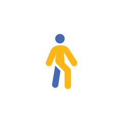 Stickman icon. Simple style graphic design company poster background symbol. Stickman brand logo design element. Stickman t-shirt printing. Vector for sticker.