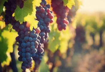 Naklejka premium Viticulture The Sun That Ripens The Grapes
