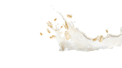 Oatmeal Milk Splash Creamy, Healthy, Breakfast, Drink, Food