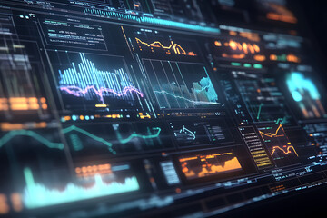 Obraz premium stock market graph