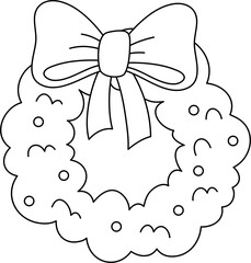 christmas element outline coloring printable