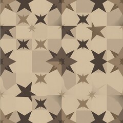 Abstract Starry Pattern in Brown Tones 