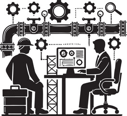 Cloud Computing Engineer Vector Illustration