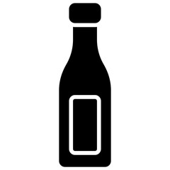 wine bottle solid icon	
