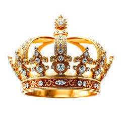 gold crown isolated on white