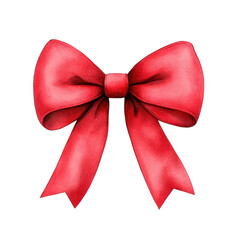 Dramatic Watercolor Bow with Exaggerated Detail