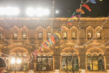 Obraz premium 17. 12.2024, Red Square, Moscow, Russia, New Year and Christmas street decorations