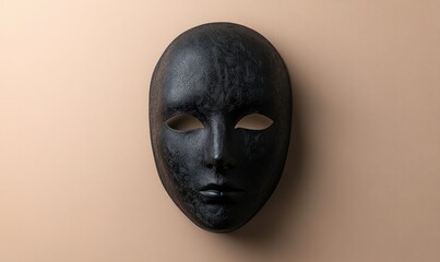 A black mask with a black nose and mouth