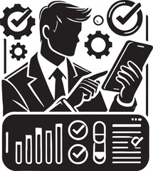 Quality Assurance Engineer Vector Illustration